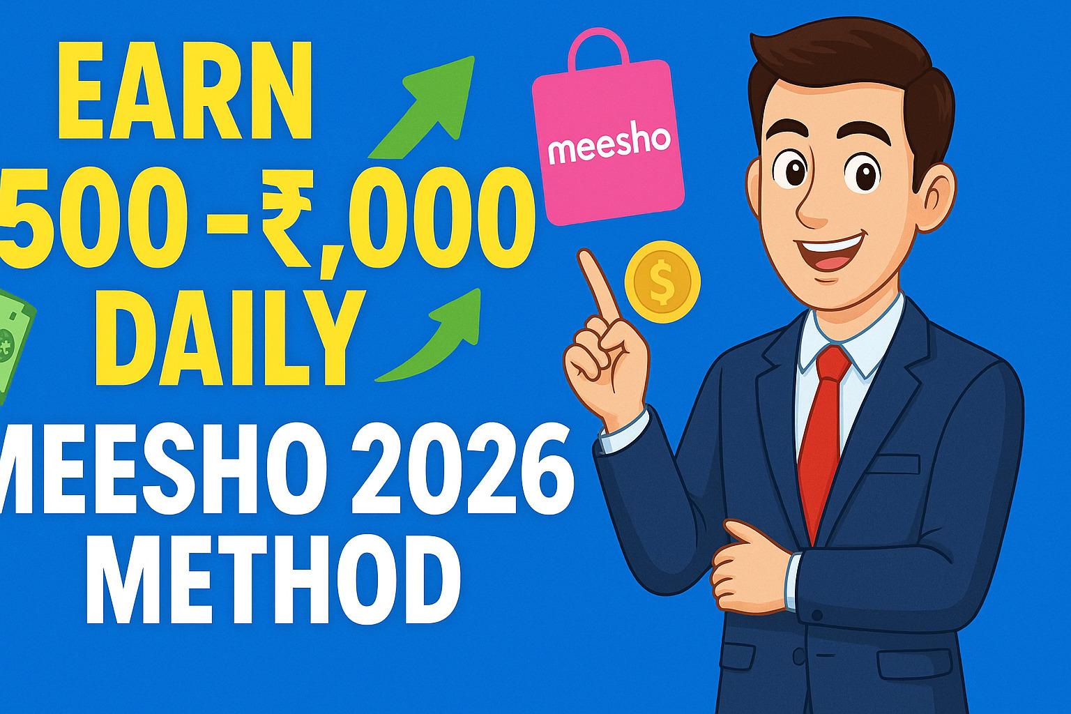 💰 How to Earn ₹500 to ₹5,000 Daily from Meesho (Proof Inside) — 2026 Guide 🚀