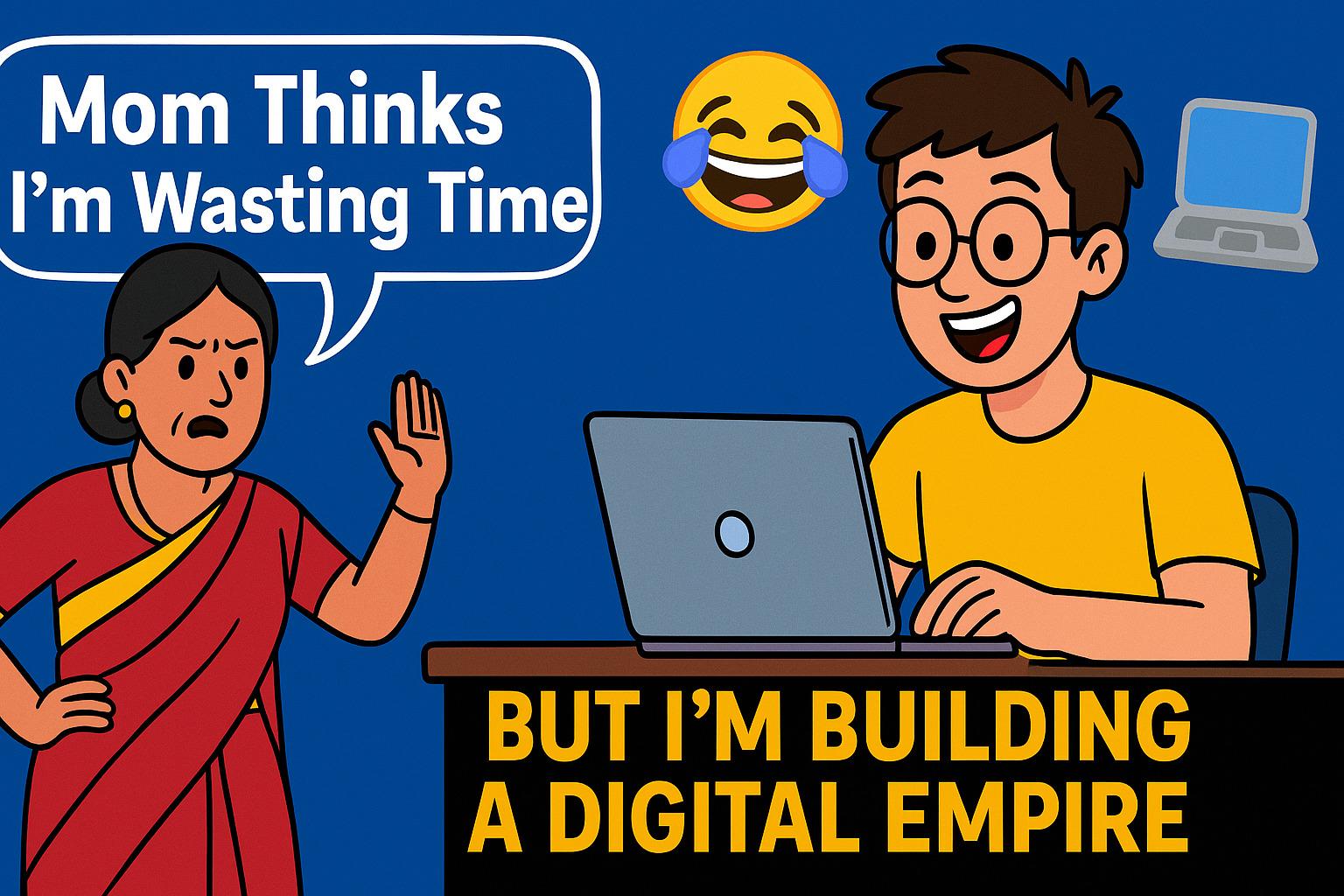 😂 Why My Mom Thinks I’m Wasting Time — But I’m Actually Building a Digital Empire 💻👑