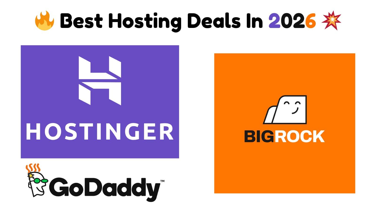 💥 Best Hosting Deals 2026 — Save Up to 80% with Hostinger! (Compare with BigRock & GoDaddy)